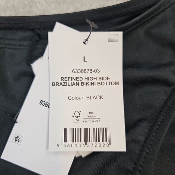 Cotton On Refined High Side Brazilian Bikini Bottoms Womens Size L Black - Picture 6 of 9